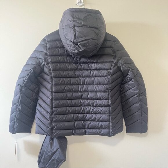 NWT Michael Kors Chevron Logo Print Quilted Nylon Reversible Jacket Size L - Picture 5 of 16